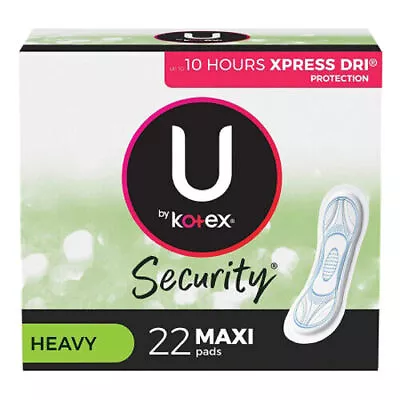 U By Kotex Security Maxi Pad Heavy Absorbency Count Of 22 By • $37.39