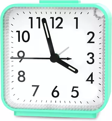 £10.50 • Buy Silent Alarm Clock Non-Ticking Luminous Dial Snooze Night Light Large Display...