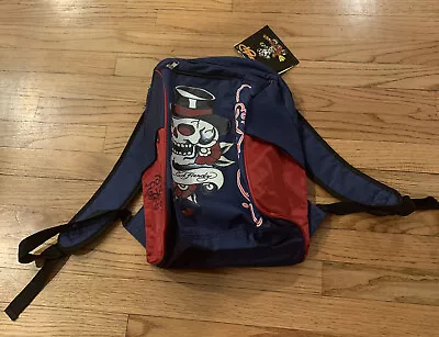 ED HARDY By CHRISTIAN AUDIGIER Multicolor Nylon Backpack W Skull- NWT -Travel • $29.99