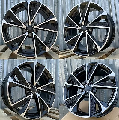 18x8 5x112 ET35 CB 66.6 Wheels Rims For Audi A3 A4 Q3 VW Passat Tiguan Set 4 • $781