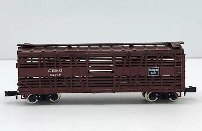 N Scale 40'Box Stock Car Train Chicago Burlington & Quincy CB & Q #52145. • $19.99