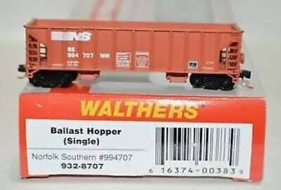 Walthers 932-8707 N Scale Norfolk Southern Single Ballast Hopper LN/Box • $20.99