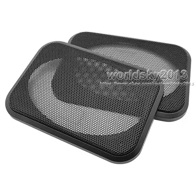 2x 4 X6  Inch Speaker Grill Dust Cover Decorative Circle Metal Mesh Protection • $6.69