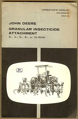 John Deere Granular Insecticide Attachment 2-12 Row CultivatorJD Tractor MANUAL • $9.99