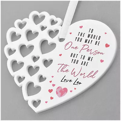 PERSONALISED Birthday Heart Plaque Gifts For Mummy Mum Nanny Granny New Mummy • £8.95