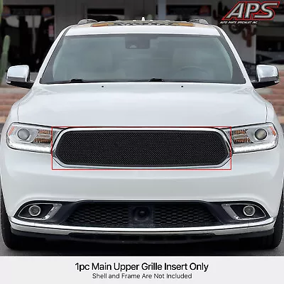 Fits 2014-2020 Dodge Durango Main Upper Stainless Black Mesh Grille Insert • $128.99