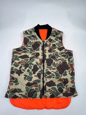 $37.88 • Buy VTG Walls Vest Camo Blaze Orange Reversible USA M Tall