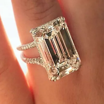 $2.60 • Buy Fashion Sprkly Cubic Zircon 925 Silver Filled Ring Women Jewelry Ring Sz 6-10