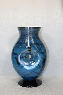 $545 • Buy Fenton, Vase, Indigo Glass, Dave Fetty, Limited Edition,  Hanging Hearts .
