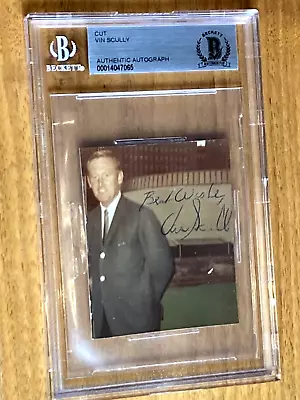 Vin Scully Autograph Auto Signed Cut Beckett Slabbed Los Angeles Dodgers HOF  • $200