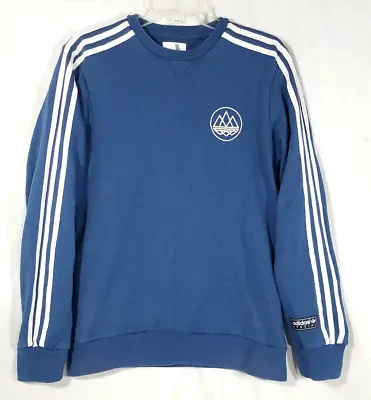 Adidas Spezial Union LA Crew Sweatshirt Crewneck 3 Stripe Blue Long Sleeve S VG • $59.99