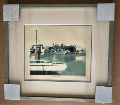 Framed G H Rothe MOSS LANDING Ltd Ed Signed Numbered Mezzotint • $429.99