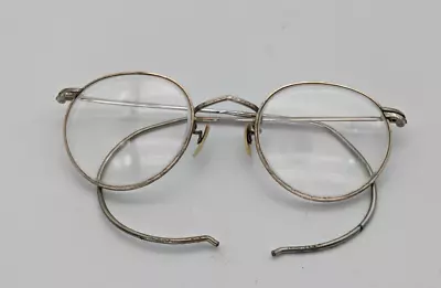 Vintage Heavily Etched Wire Frame Eyeglasses Marked 12k 4/10 NICE! • $50