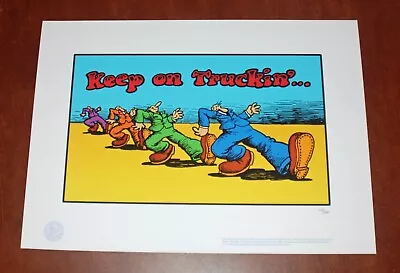 Robert R Crumb Keep On Truckin Art Print Poster #/300 Grateful Dead Psychedelic • $400