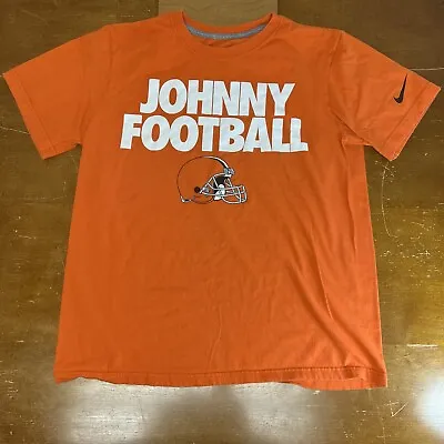 Cleveland Browns Shirt Mens Large Orange Johnny Football NFL Nike • $25.46