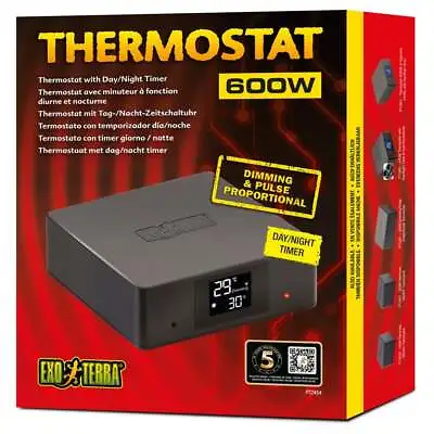 Exo Terra 600W Dimming/Pulse Proportional Thermostat With Day Night Timer • £64.79