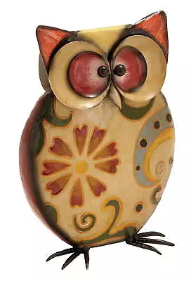 11  Indoor Outdoor Owl Garden Sculpture With Floral Pattern • $18.17