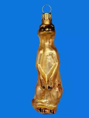 £19.49 • Buy MEERKAT SURICATE GERMAN BLOWN GLASS CHRISTMAS TREE ORNAMENT Erdmännchen