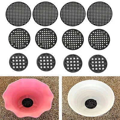 Flower Pot Hole Mesh Pad Drainage Hole Screen Prevent Soil Loss 50pcs Bonsai Pot • £7.78