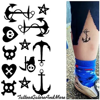 Mini Pirate Temporary Tattoo Sailor Fabcy Dress Fun Stag Hen Do Party Bag • £2.85