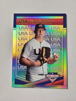 2018 Panini USA Baseball Stars & Stripes Baseball /25 #37 Joseph Menefee • $2.95