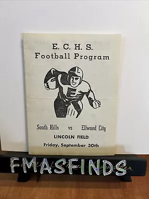 B2 1940’s 1950’s SOUTH HILLS Vs ELLWOOD CITY High School Football Program PA  • $20