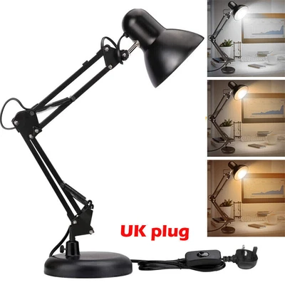 £10.59 • Buy Adjustable Reading Desk Lamp 35cmTall Angled Table Spotlight LED Light E27 Base