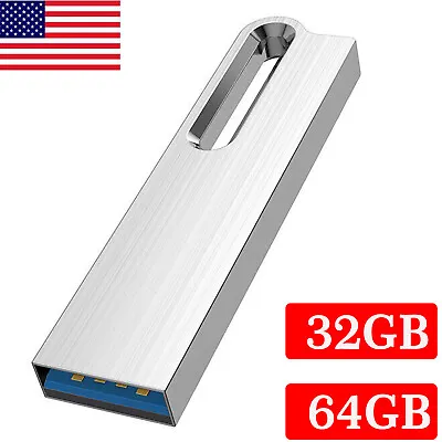 Lot 32GB 64GB Metal USB3.0 Flash Drive Mini Slim Thumb Drive Memory Stick U Disk • $5.96