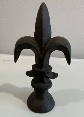 $18.87 • Buy Vintage Antique Fleur De Lis Finial Cast Iron Rustic Decor Statue Sold Bottom