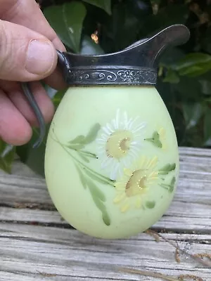 Mt Washington Burmese Yellow Egg Creamer  Antique Old Blown Enameled Shaker • $335