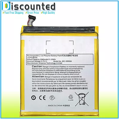 For Amazon Kindle Fire SV98LN 7  5th Tablet Battery 3.7V 2980mAh MC-308594-060L • $11.99