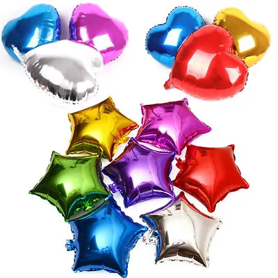 Balloons - Moon Stars & Bow Shape Balloons - Foil - Many Colours Available • $2.18