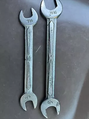 USA Nickel Molybdenum Patent No’s. 97825 & 97325 Wrench’s 9/16x1/2 & 7/16x3/8 • $18