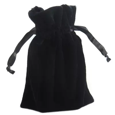 NEW Small Velvet Bag (Black) 4x6 Inches Drawstring Pouch • $8.99