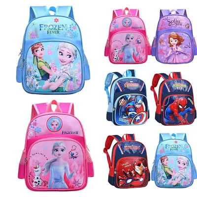 Backpack School Bag Rucksack Girls Boys Kids Back Pack Spiderman Princess Child • £16.81
