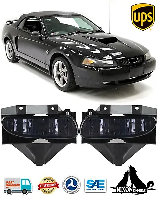$24.70 • Buy Fog Lights For 1999-2004 Ford Mustang Smoke Lens Driving Bumper Lamps W/Blubs