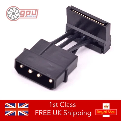 £3.95 • Buy Molex To SATA Power Cable 4 Pin IDE To Serial ATA HDD Hard Disk Adapter Mini