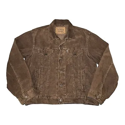 $48.47 • Buy Vintage Levi’s Corduroy Jacket 70503 Mens M Medium Brown Trucker *Small Scuff*