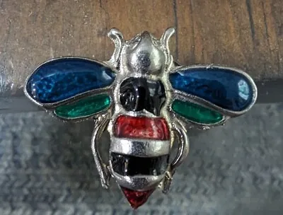 Vintage Multicolor Brooch Pin Jewelry  Enamel Bee Bug Fly • $9.50