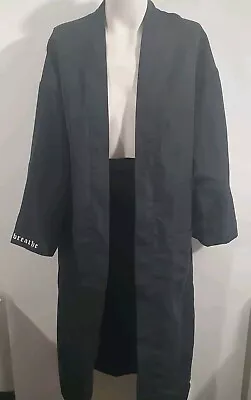 Black Kimono Just Breath Hairdresser Massage Top With Pockets One Size • $22