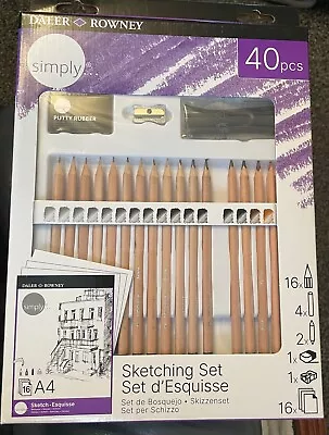 Daler Rowney Simply Artistic Professional Sketching /Drawing Pencil - 40pc Set • £7.99