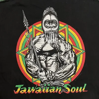 Vintage 90s Jawaiian Soul Shirt Hawaiian Strength Warrior Reggae Bob Marley RARE • $100