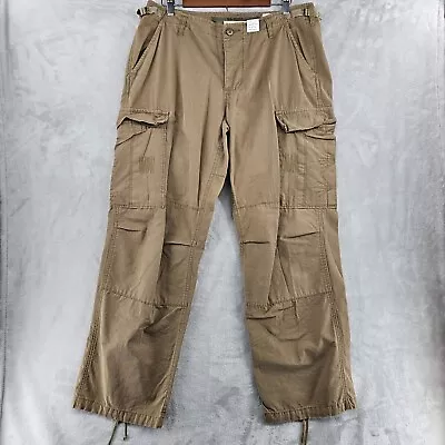 RARE VINTAGE Da-nang Tan Cargo Pocket Pants Women's Sz Large Y2K Camo Baggy New! • $190