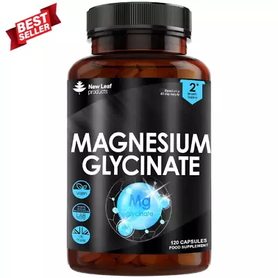 Magnesium Glycinate Supplements 1040mg Of Magnesium 120 High Strength Capsules • £8.87