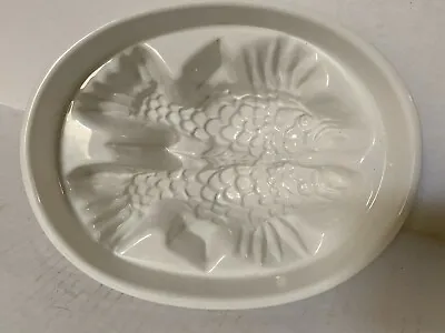 Pate Mould  Fish Shaped White Porcelain Ictd London • $45.99