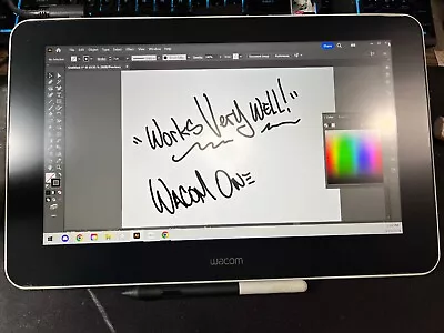 Wacom One 13.3 Inch Graphics Tablet - Flint White (Lightly Used Complete) • $110