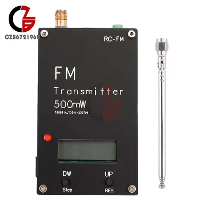 2000M 0.5W FM Transmitter Frequency LCD Display Stereo Digital 77M-108MHz TYPE-C • $42.74