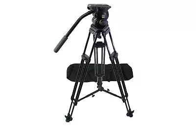 VINTEN VISION 100 HEAD CF CARBON TRIPOD SYS MIDSP BAR KNB BAG PL SERVICED 44Lb🔥 • $2100