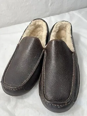 Ugg Ascot  Leather Sheepskin Slipper Moccasin Size 12 Men • $51.75