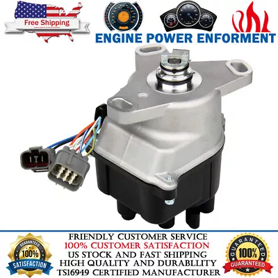 $73.31 • Buy Ignition Distributor For Acura Honda B16A B16A2 B18C DOHC VTEC TD44U& TD68U OBD1
